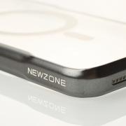 Пластиковый чехол MagSafe NEWZONE для iPhone 15 Pro Max серый