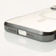 Пластиковый чехол MagSafe NEWZONE для iPhone 15 Pro Max серый