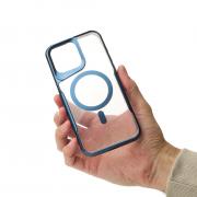 Пластиковый чехол MagSafe NEWZONE для iPhone 15 Pro Max синий