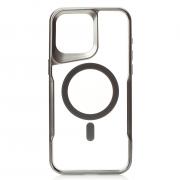 Пластиковый чехол MagSafe NEWZONE для iPhone 15 Pro Max серый