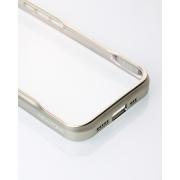 Пластиковый чехол NEWZONE для iPhone 15 Pro Max серебряный