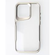 Пластиковый чехол NEWZONE для iPhone 15 Pro Max серебряный