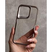 Пластиковый чехол NEWZONE для iPhone 15 Pro Max золотой