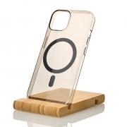 Пластиковый чехол OrigCase "Clear" with MagSafe для iPhone 15 черный