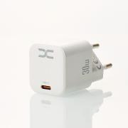 Мережевий зарядний пристрій DC CA-F06, PD, 30W, GaN, біле