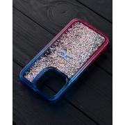 Силиконовый чехол AQUARIUM для iPhone 13 Pro синий/розовый