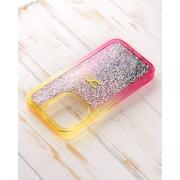 Силиконовый чехол AQUARIUM для iPhone 13 Pro желтый/розовый