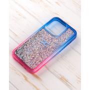 Силиконовый чехол AQUARIUM для iPhone 13 синий/розовый