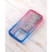 Силиконовый чехол AQUARIUM для iPhone 13 синий/розовый