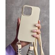 Силиконовый чехол CORD для iPhone 15 бежевый