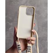 Силиконовый чехол CORD для iPhone 15 бежевый