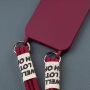 Силиконовый чехол CORD для iPhone 15 бордовый