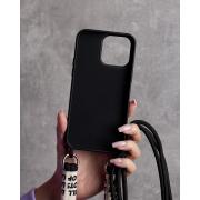 Силиконовый чехол CORD для iPhone 15 черный