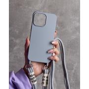 Силиконовый чехол CORD для iPhone 15 серый