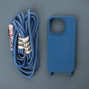 Силиконовый чехол CORD для iPhone 15 синий