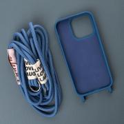 Силиконовый чехол CORD для iPhone 15 синий