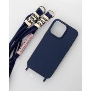 Силиконовый чехол CORD для iPhone 15 темно-синий