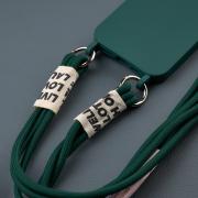 Силиконовый чехол CORD для iPhone 15 темно-зеленый