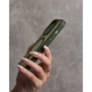 Силиконовый чехол MagSafe 360 для iPhone 11 Pro Max темно-зеленый