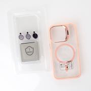 Силиконовый чехол MagSafe CAMERA GLASS PROTECTION для iPhone 11 розовый
