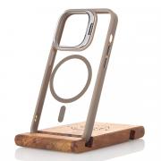 Силиконовый чехол MagSafe CAMERA GLASS PROTECTION для iPhone 14 серый