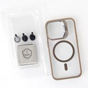 Силиконовый чехол MagSafe CAMERA GLASS PROTECTION для iPhone 14 серый
