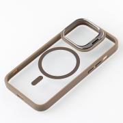 Силиконовый чехол MagSafe CAMERA GLASS PROTECTION для iPhone 14 серый