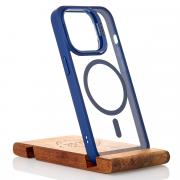 Силиконовый чехол MagSafe CAMERA GLASS PROTECTION для iPhone 14 темно-синий