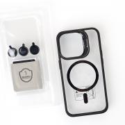 Силиконовый чехол MagSafe CAMERA GLASS PROTECTION для iPhone 14 черный