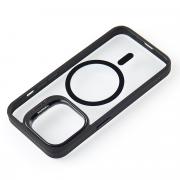 Силиконовый чехол MagSafe CAMERA GLASS PROTECTION для iPhone 14 черный