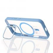 Силиконовый чехол MagSafe CAMERA GLASS PROTECTION для iPhone 16 Plus голубой