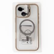 Силиконовый чехол MagSafe CAMERA GLASS PROTECTION для iPhone 16 серый