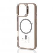 Силиконовый чехол MagSafe CAMERA GLASS PROTECTION для iPhone 16 Plus серый