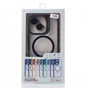 Силиконовый чехол MagSafe CAMERA GLASS PROTECTION для iPhone 16 черный