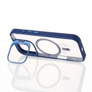 Силиконовый чехол MagSafe CAMERA GLASS PROTECTION для iPhone 16 темно-синий