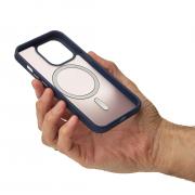 Силиконовый чехол MagSafe MATTE для iPhone 13 Pro темно-синий