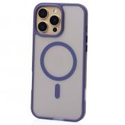 Силиконовый чехол MATTE с поддержкой MagSafe для iPhone 16 Pro dark purple