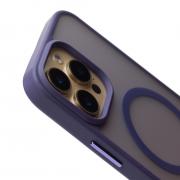 Силиконовый чехол MATTE с поддержкой MagSafe для iPhone 16 Pro dark purple