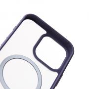 Силиконовый чехол MATTE с поддержкой MagSafe для iPhone 16 Pro dark purple