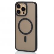 Силиконовый чехол MATTE с поддержкой MagSafe для iPhone 16 Pro classic black