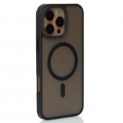 Силиконовый чехол MATTE с поддержкой MagSafe для iPhone 16 Pro classic black