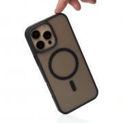 Силиконовый чехол MATTE с поддержкой MagSafe для iPhone 16 Pro classic black