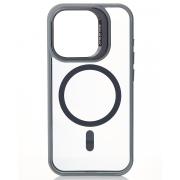 Силиконовый чехол SHADOW с поддержкой MagSafe для iPhone 12 Pro серый