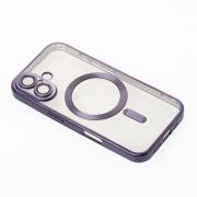 Силиконовый чехол MagSafe SHINING MATTE для iPhone 16 Plus deep purple