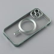 Чохол Shining matte magsafe із захистом камери для iPhone 12 Pro Max mint
