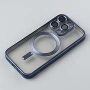 Чохол Shining matte magsafe із захистом камери для iPhone 12 Pro Max blue titanium