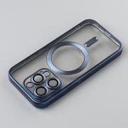 Силиконовый чехол MagSafe SHINING MATTE для iPhone 12 Pro Max blue titanium