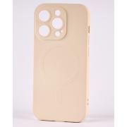 Силиконовый чехол MagSafe SOFT для iPhone 14 Pro бежевый