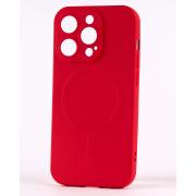 Силиконовый чехол MagSafe SOFT для iPhone 14 Pro красный