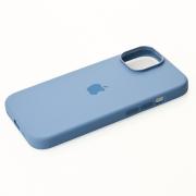 Силиконовый чехол OrigCase "Colors" with MagSafe для iPhone 15 Plus Winter Blue